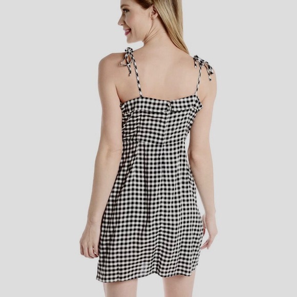 CUPCAKES AND CASHMERE GINGHAM MINI DRESS BLACK & WHITE CHECKERED MINI DRESS - Picture 1 of 16